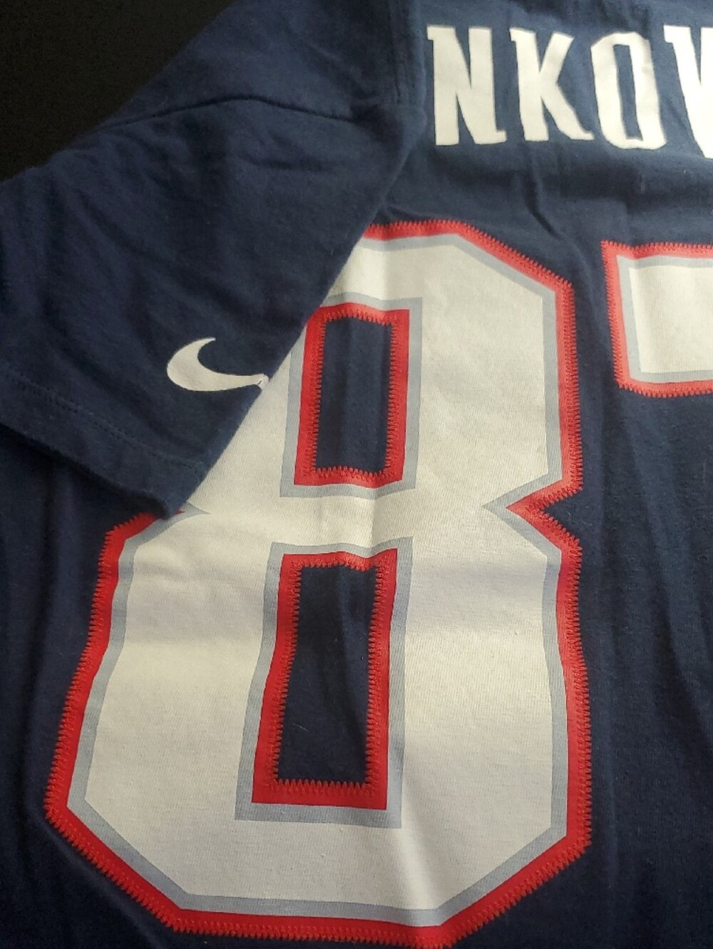 Gronkowski 87 Navy Football Tee - Picture 2 of 6